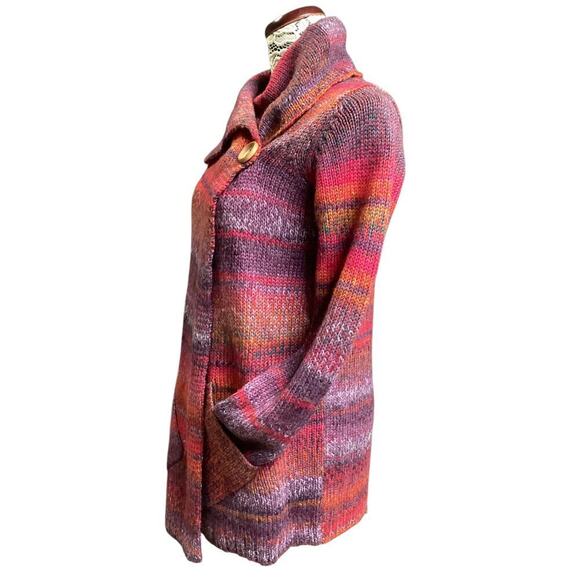 J.Jill women's knit cardigan multicolor Stripe Wool Blend XS - Picture 2 of 7